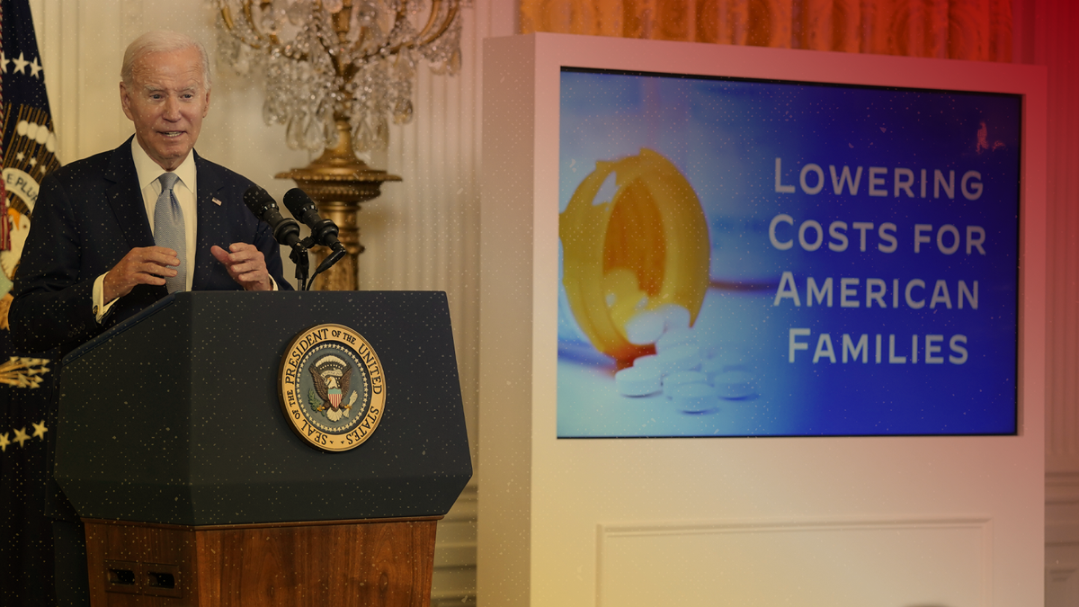 President Joe Biden speaks during an event on prescription drug costs on Aug. 29, 2023