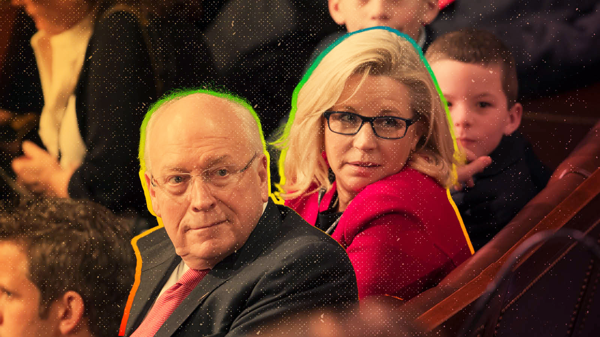 Former Vice President Dick Cheney and Rep. Liz Cheney in 2017. (AP Photo/J. Scott Applewhite)